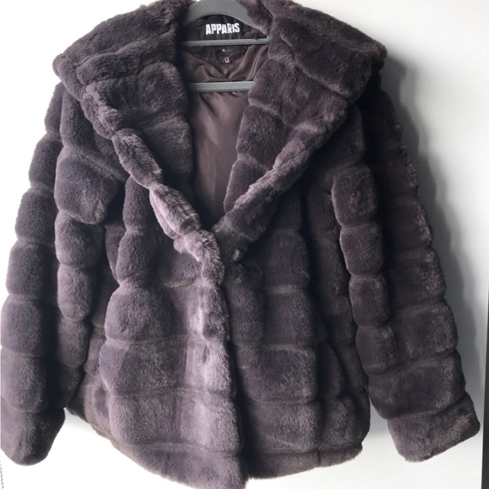 Apparis Women's Faux Fur Jacket - dark brown